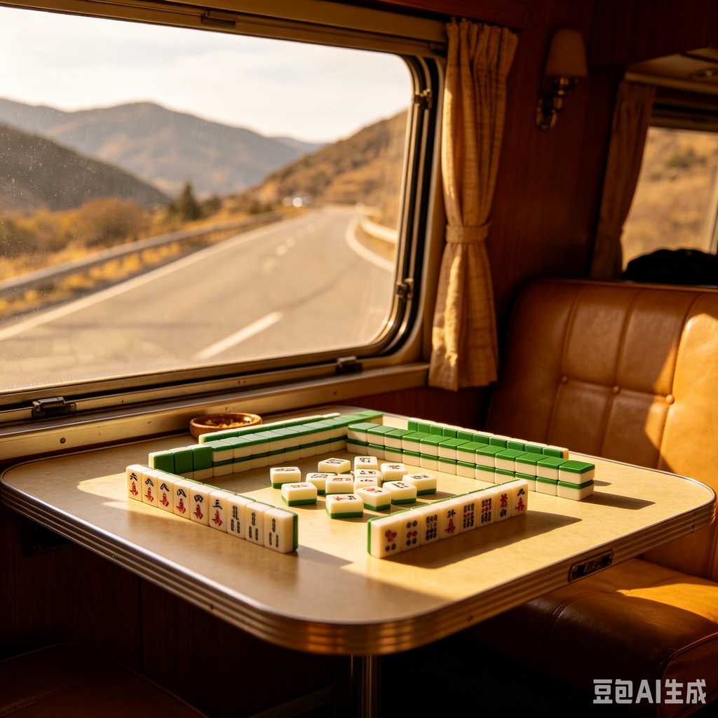 gradient green mahjong set